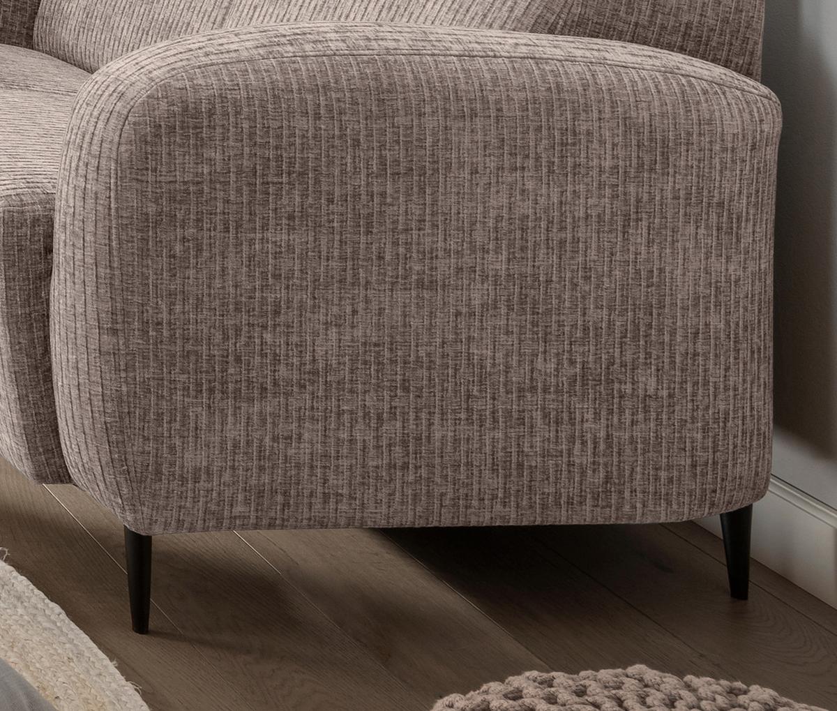 3-Sitzer-Sofa Marone Beige B: 180cm - Beige/Schwarz, MODERN, Textil (180/76/90cm) - Livetastic