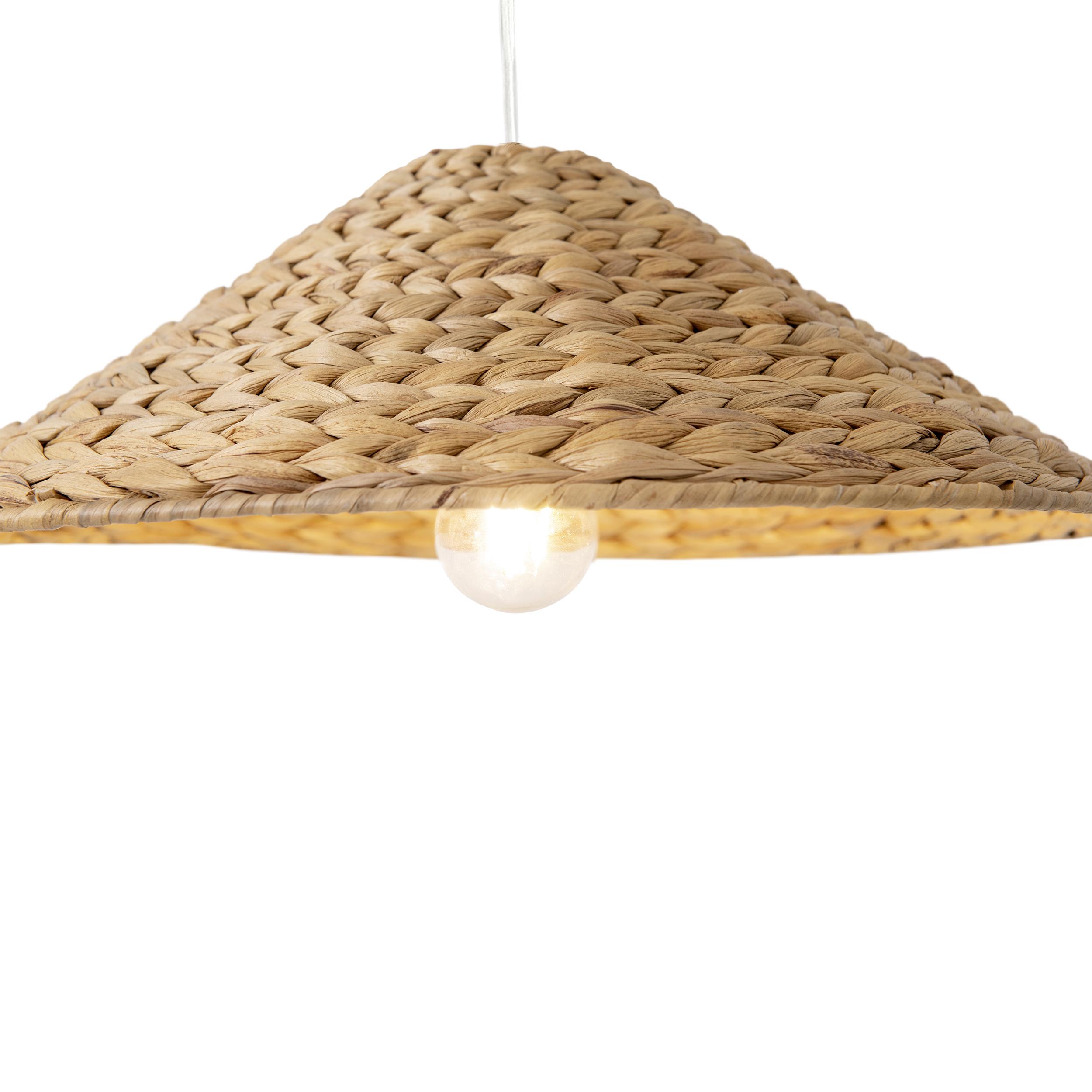 Hängeleuchte Geflochten Wasserhyazinthe flach