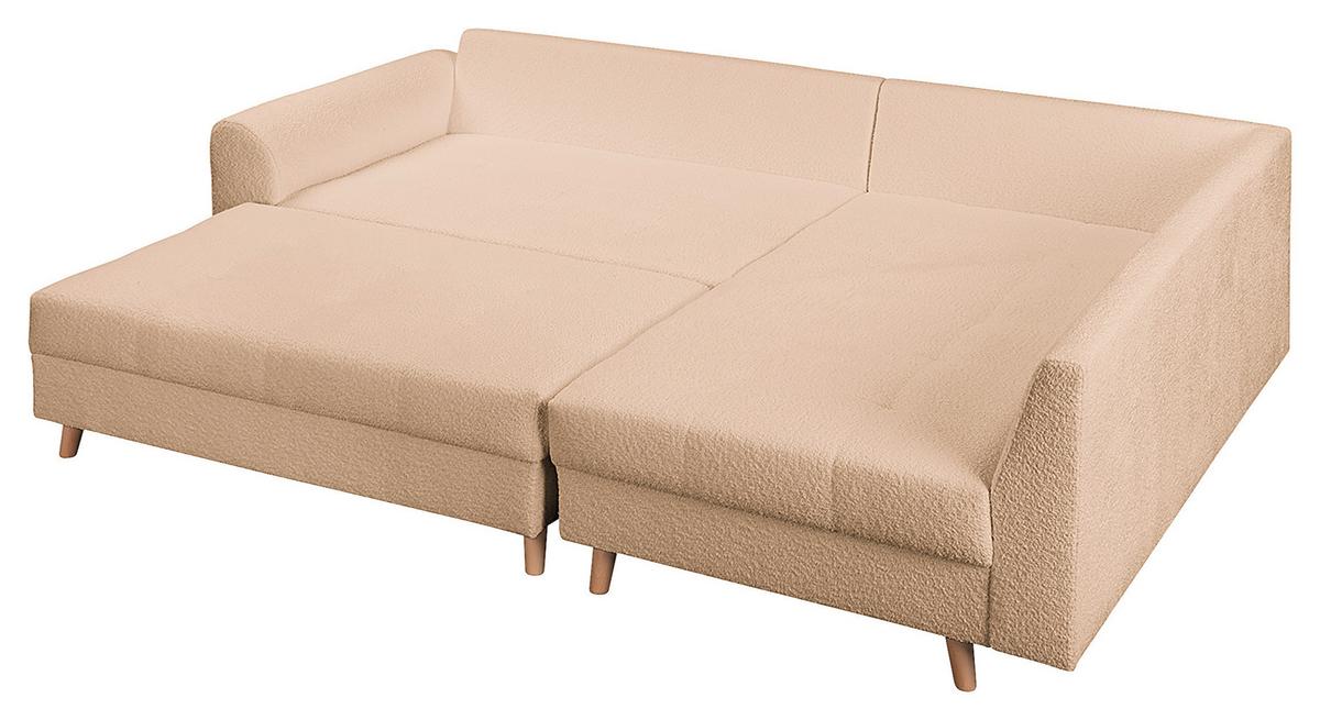 Ecksofa Ariella Beige S: 231x161 cm - Beige/Naturfarben, Design, Textil (231/161cm) - Livetastic