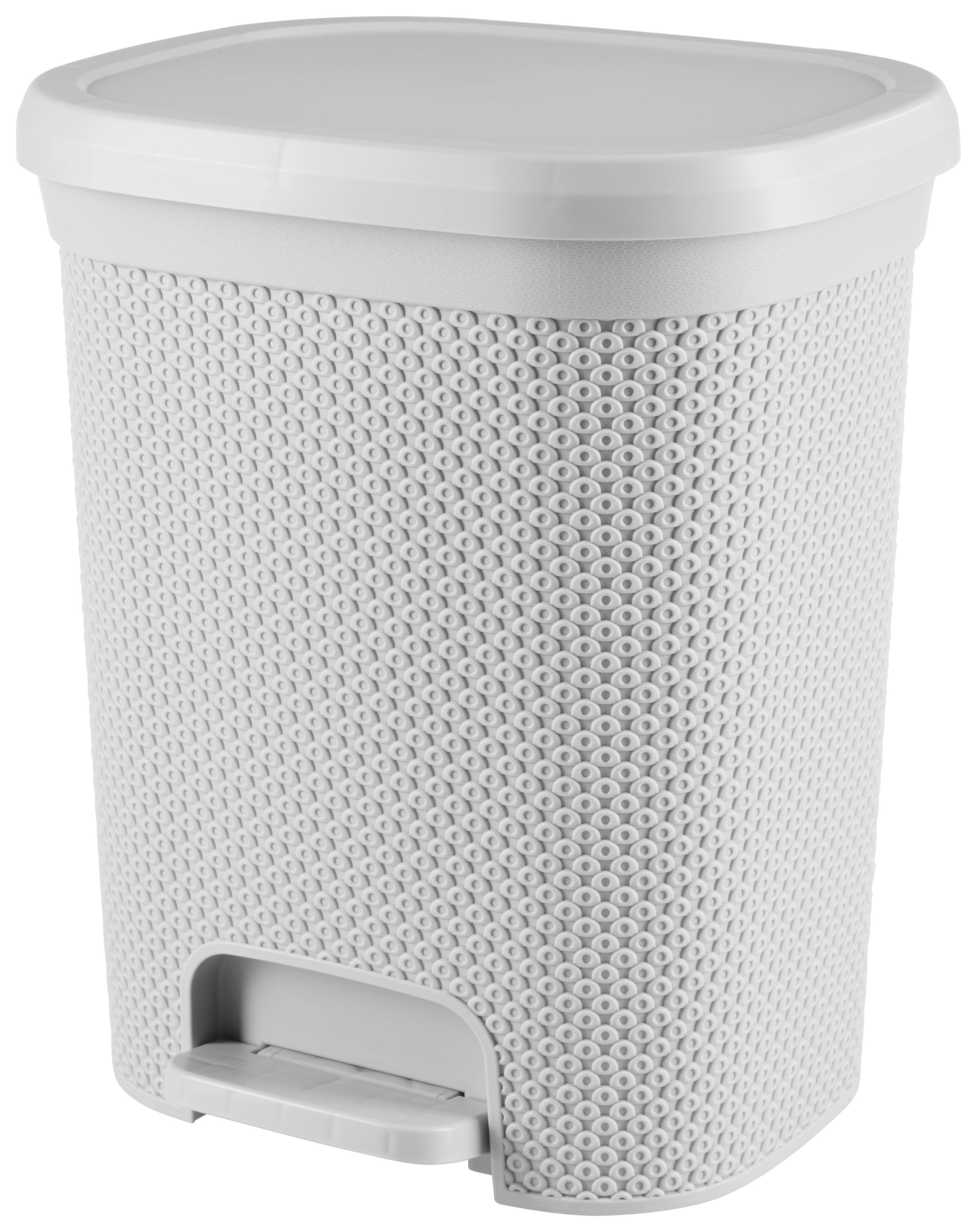 Abfalleimer Denise - Hellgrau/Schwarz, KONVENTIONELL, Kunststoff (25,8/31,3/37,3cm) - Luca Bessoni