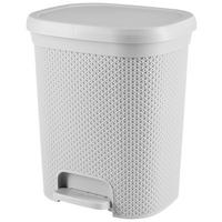 Szemetesvödör Denise Kb. 15l - világosszürke/fekete, Konventionell, műanyag (25,8/31,3/37,3cm) - Luca Bessoni