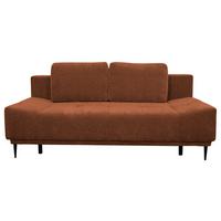 Schlafsofa Malpenza Rostfarben B: 199 cm - Rostfarben/Schwarz, Trend, Textil (199/91/110cm)