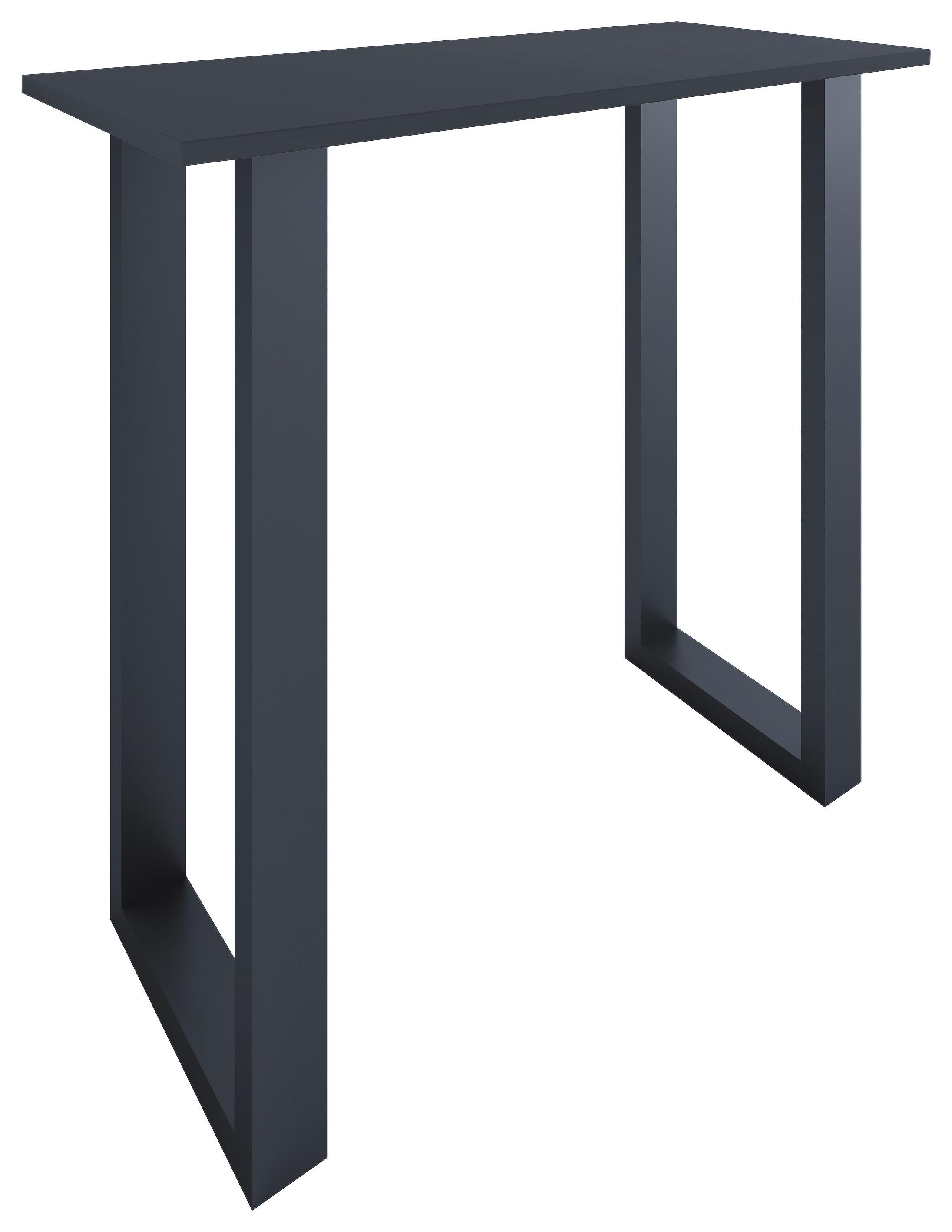 Bartisch Xona B 110x50 - Anthrazit/Schwarz, KONVENTIONELL, Holzwerkstoff/Metall (110/50/102cm)