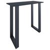 Bartisch Xona B 110x50 - Anthrazit/Schwarz, KONVENTIONELL, Holzwerkstoff/Metall (110/50/102cm)