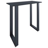 Bartisch Xona B 110x50 - Anthrazit/Schwarz, KONVENTIONELL, Holzwerkstoff/Metall (110/50/102cm)