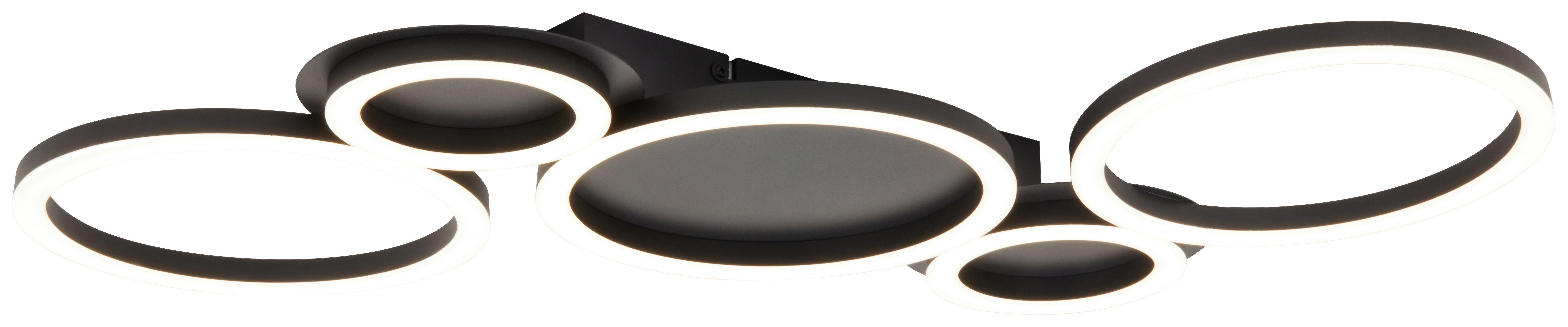 LED-Deckenleuchte, 4000K BLÄCK - Schwarz, MODERN, Kunststoff/Metall (74/40/5cm) - Luca Bessoni
