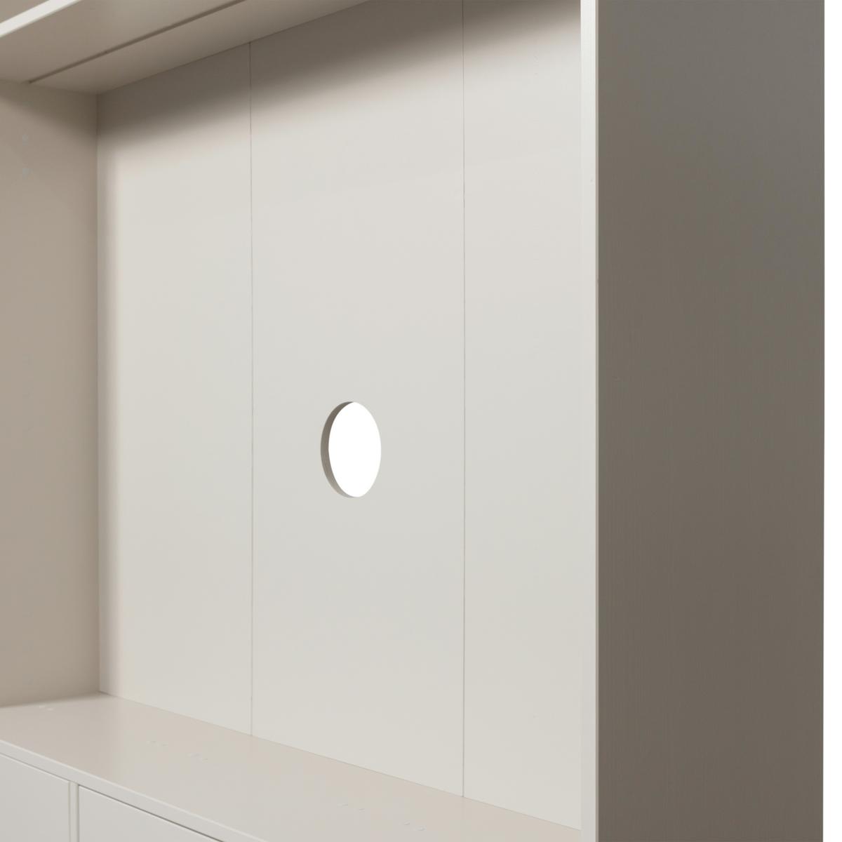 WOHNWAND Meggy Grau B: 160cm - Grau, Design, Holz (160/215/40cm) - Livetastic