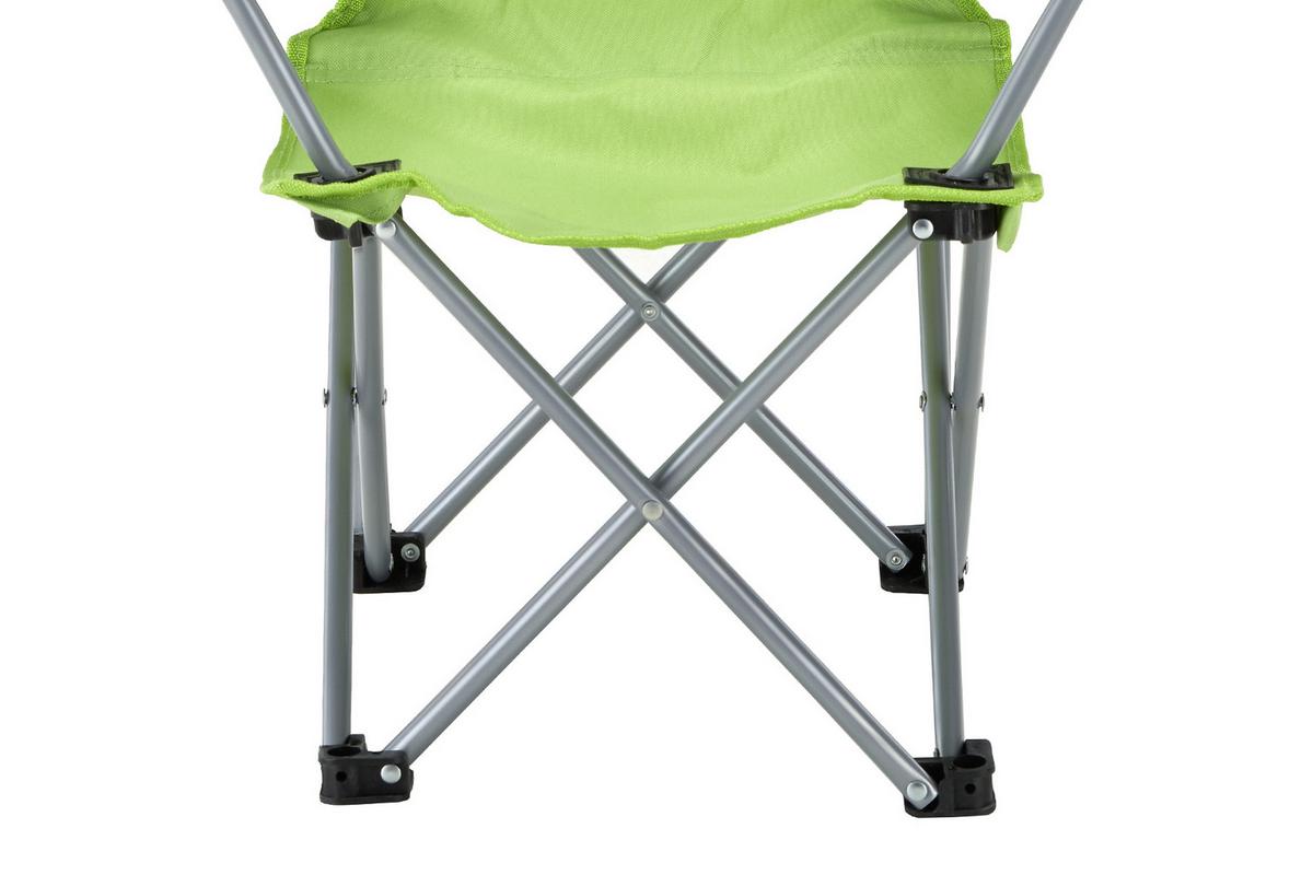 Kindersessel Linda Grün Krokodil Stahl/textil Klappbar - Grün, KONVENTIONELL, Textil (59/65/33cm) - BUNINO