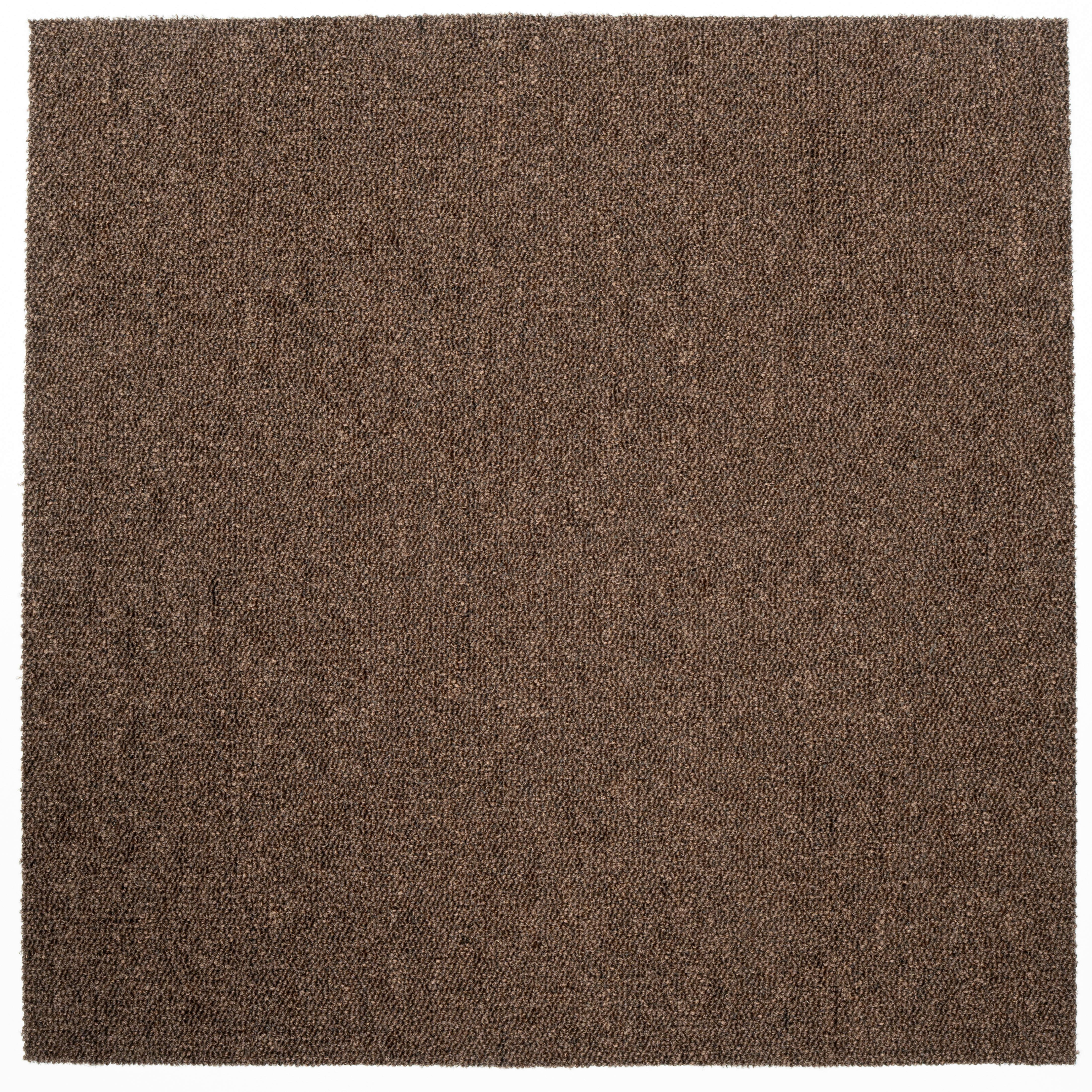 Teppichfliese Dunkelbraun Astra 50x50 cm Florhöhe 3 mm - Dunkelbraun, Basics, Textil (50/50cm)