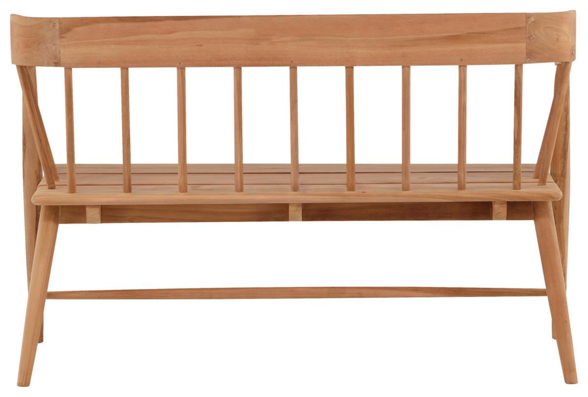 Gartenbank Teakholz 2-Sitzer Split - Teakfarben, KONVENTIONELL, Holz (58/85/132cm) - Gardenson