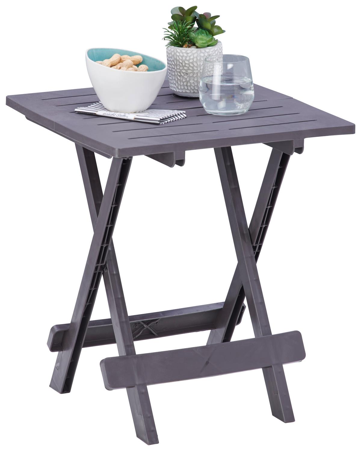 Beistelltisch Klappbar Adige Mokkafarben - Braun, MODERN, Kunststoff (44/50/44cm)