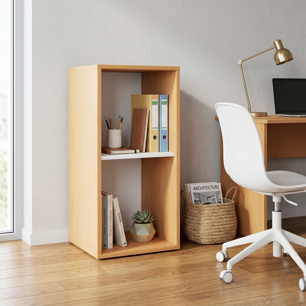 Aktenregal Lona Buchefarben B: 35 cm - Buchefarben, MODERN, Holzwerkstoff (35/74/37cm) - P & B