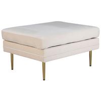 Hocker Boom - Beige/Goldfarben, Design, Kunststoff/Textil (90/49/70cm) - Livetastic