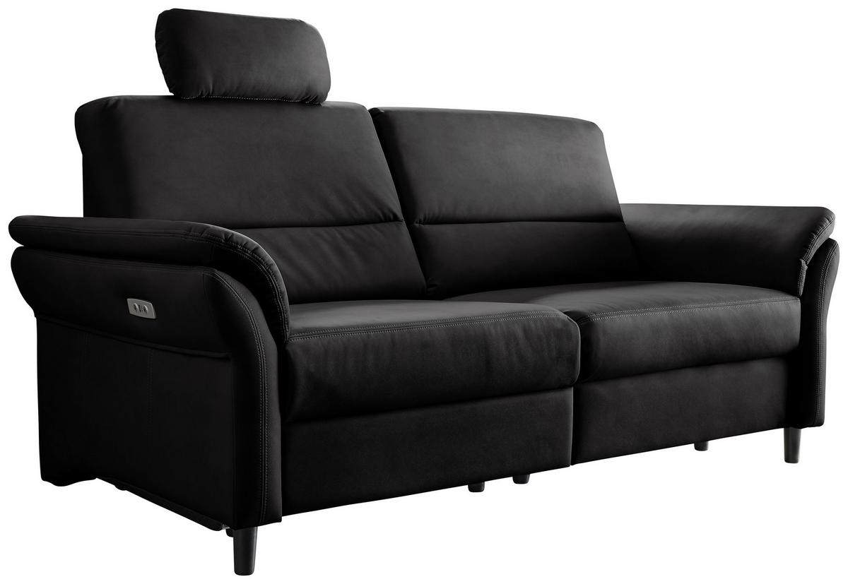 3-Sitzer-Sofa Cavoli, Schwarz B: 192 cm - Schwarz, MODERN, Textil (192/90/89cm) - Livetastic