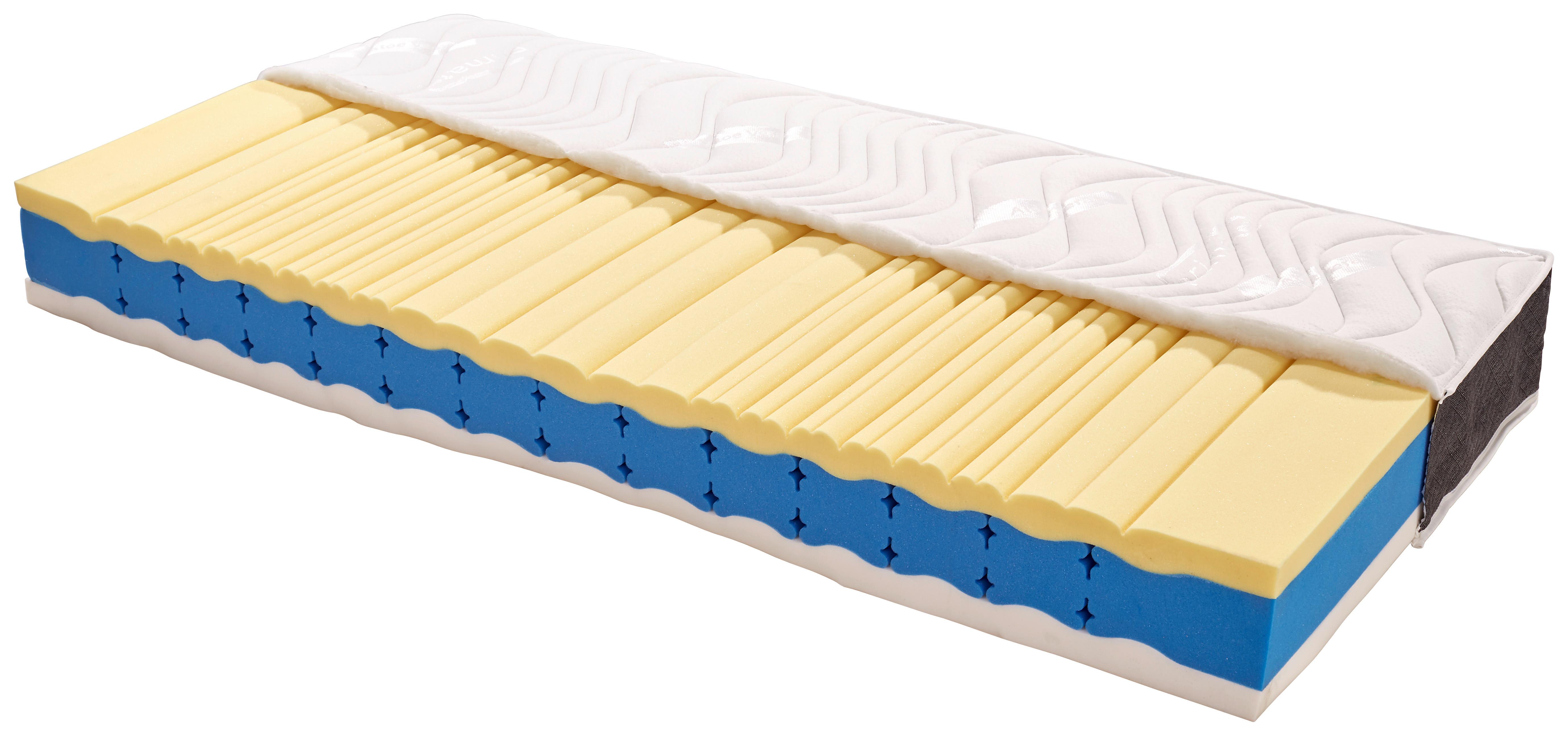 Viscomatratze Deluxe 90x200 cm H2 H: 22 cm - Weiß, KONVENTIONELL, Textil (90/200cm) - Primatex Deluxe