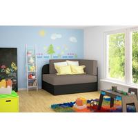 Récamiere Rosa Rechts Braun, Schwarz, B: 104 Cm - Schwarz/Grau, Design, Textil (104/60/75cm) - MID.YOU