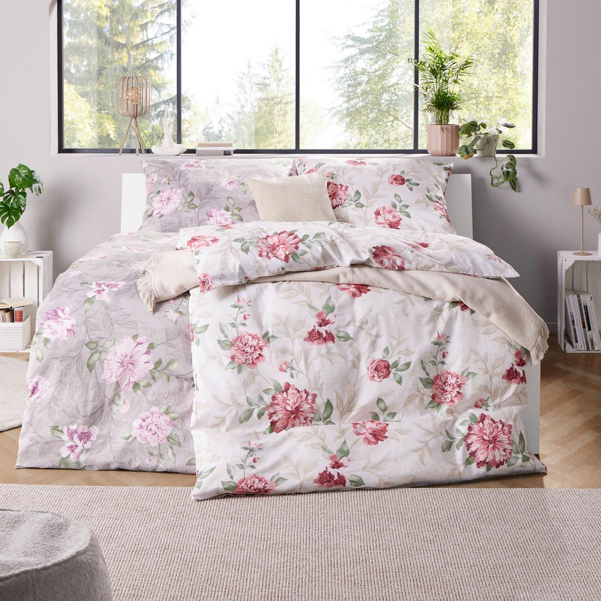 Bettwäsche Alice - Beige/Rosa, ROMANTIK / LANDHAUS, Textil - James Wood