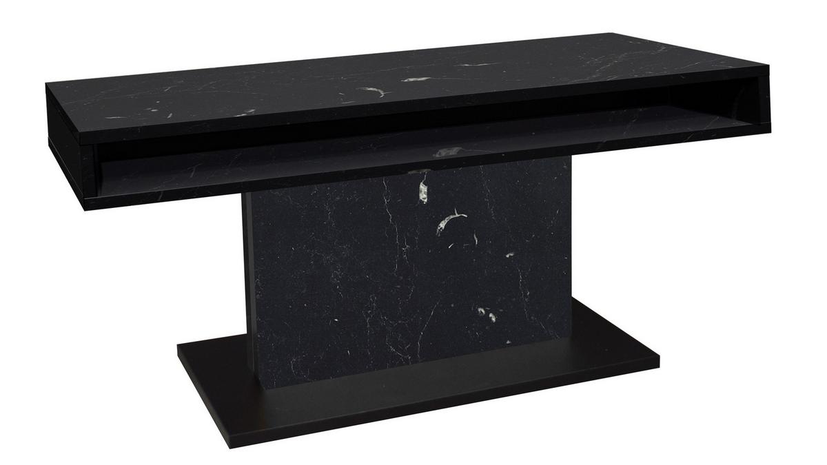 Couchtisch Lift Schwarz B: 110 Cm - Schwarz/Eiche Artisan, Design, Holzwerkstoff/Metall (110/58-77/60cm) - MID.YOU