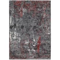 Teppich Läufer Grau/rot Timeline Quantum 80x250 Cm - Hellrot/Grau, Design, Textil (80/250cm) - Novel