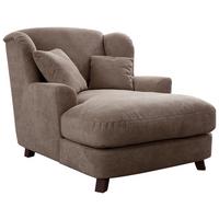 XXXL-Sessel Asado Taupe teilmassiv, B: 109 cm - Taupe/Dunkelbraun, MODERN, Holzwerkstoff/Textil (109/104/145cm) - Sit & More