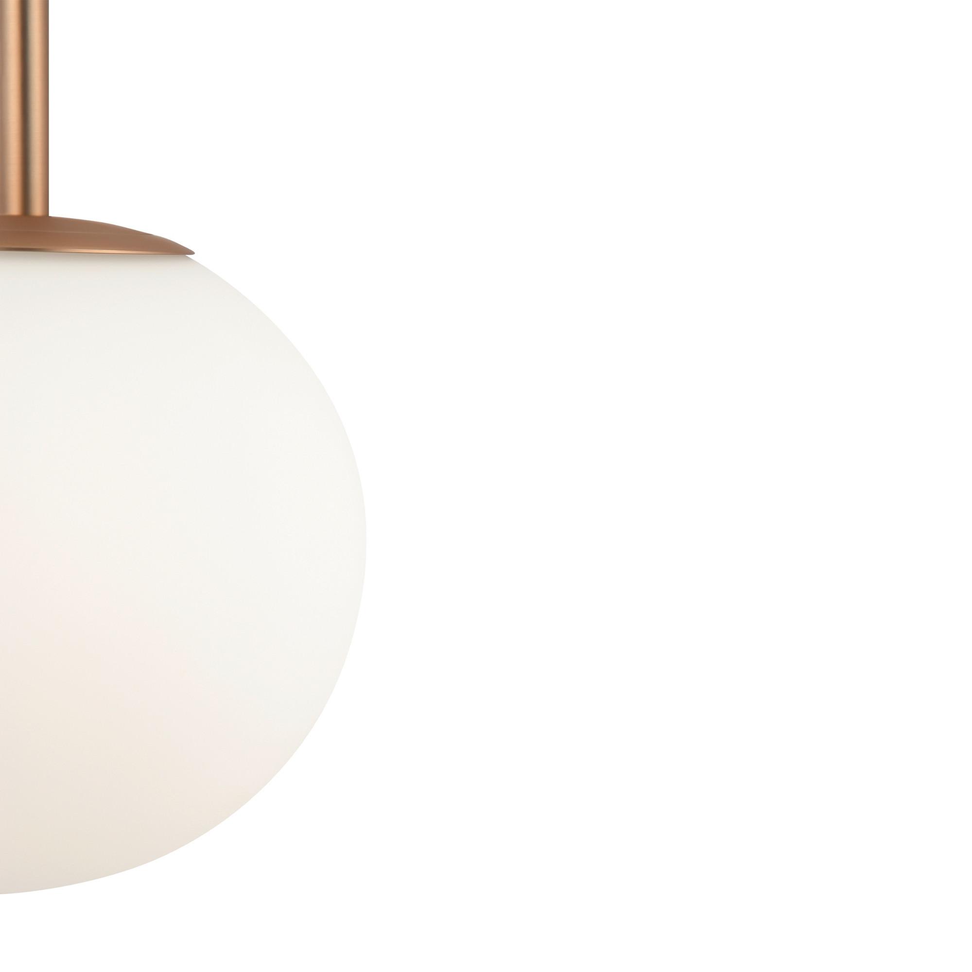 Pendelleuchte Basic Form - Goldfarben/Weiß, Trend, Glas/Metall (18/180cm) - MAYTONI