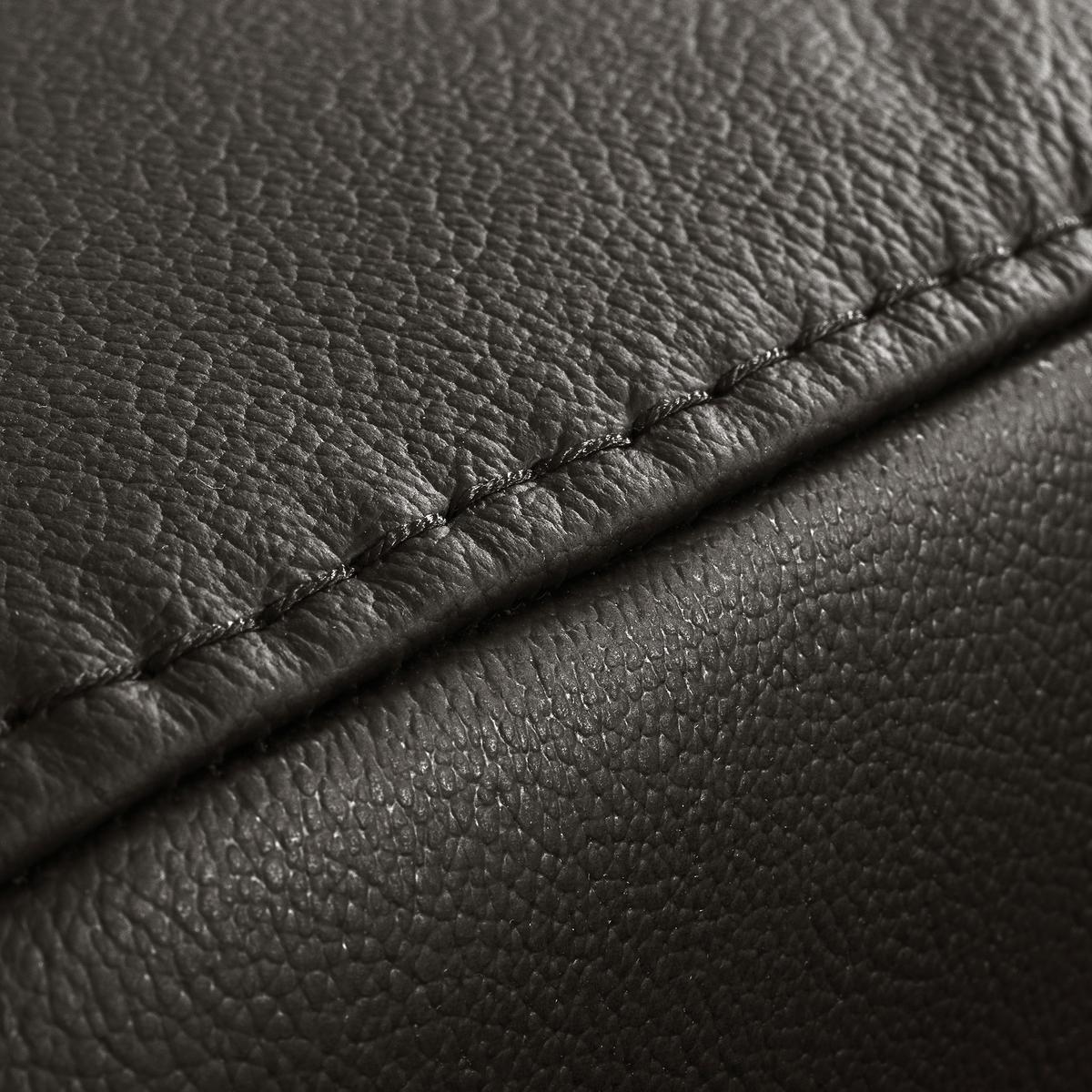 Ecksofa Torino Teilleder Dunkelbraun 173x247 - Dunkelbraun/Schwarz, Design, Leder/Textil (173/247cm) - Livetastic