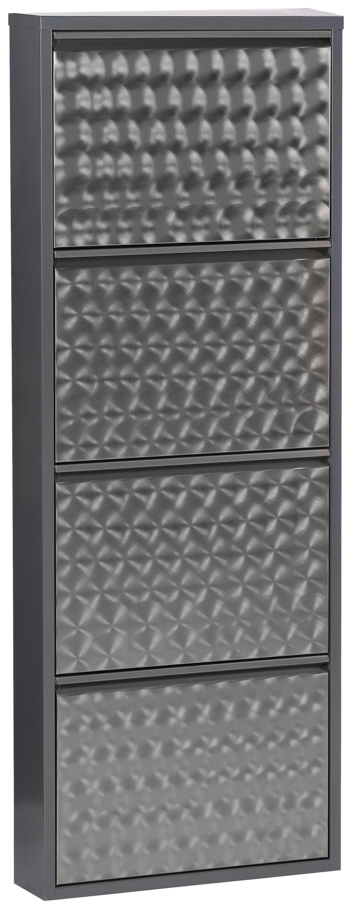 Schuhkipper Mac 4 Klappen Grau B: 50 cm - Grau, Basics, Metall (50/136/13cm)
