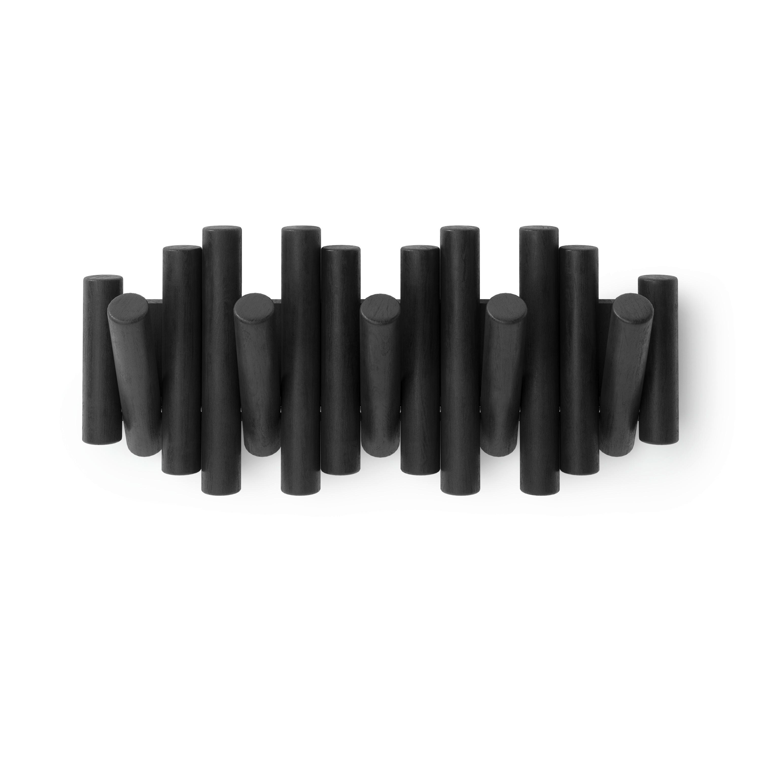 Hakenleiste Holly Schwarz - čierna, Modern, drevo (38/17/4cm) - Mömax