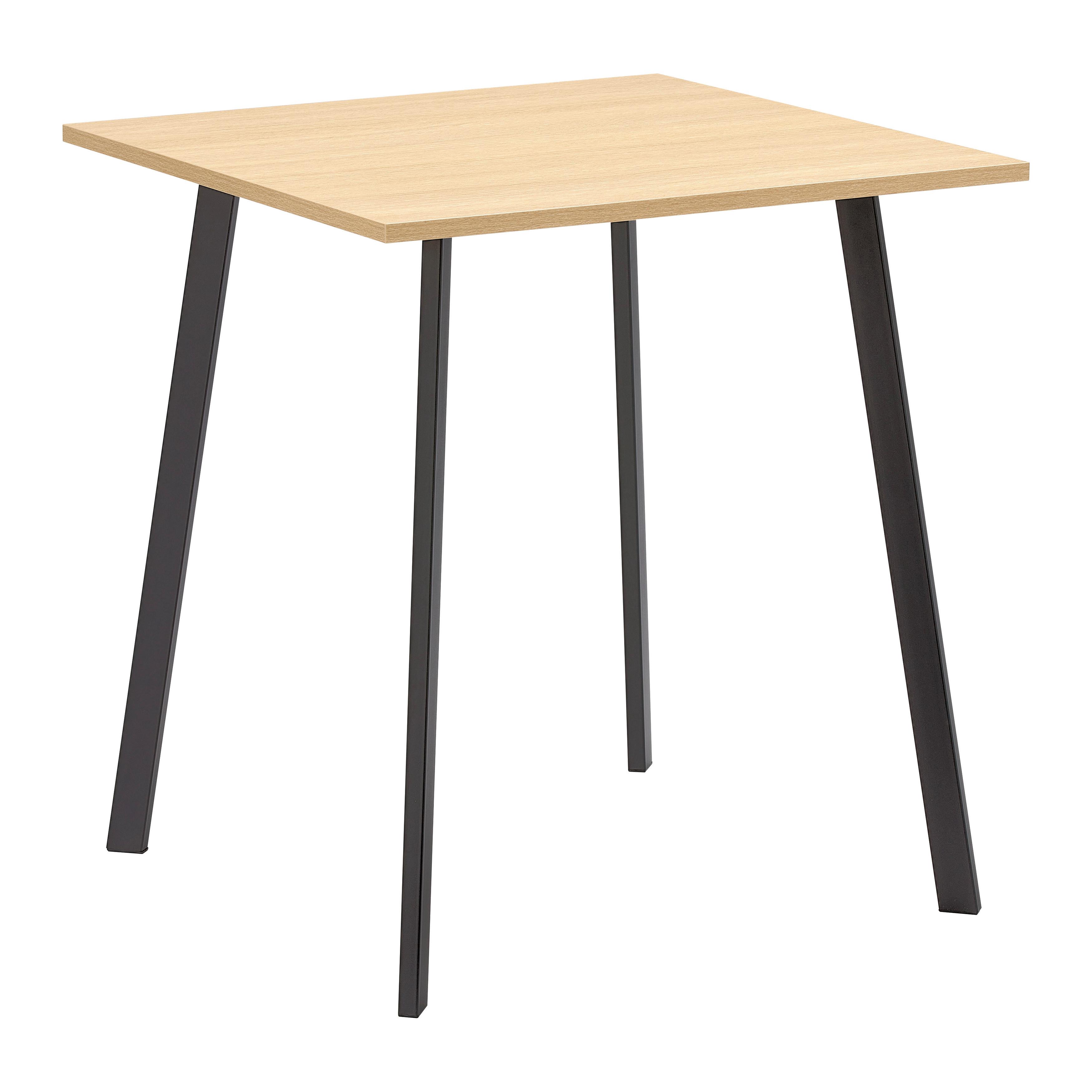 Jedálenský stôl EMIL 70 - čierna/farba duba, Konventionell, kov/kompozitné drevo (70/75/70cm) - Based