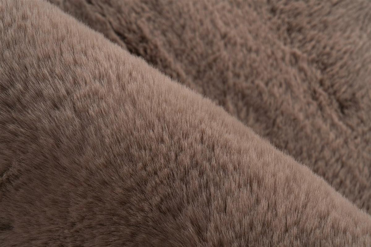 Hochflorteppich Rabbit Beige, D: 100 Cm - Beige, KONVENTIONELL (100cm)