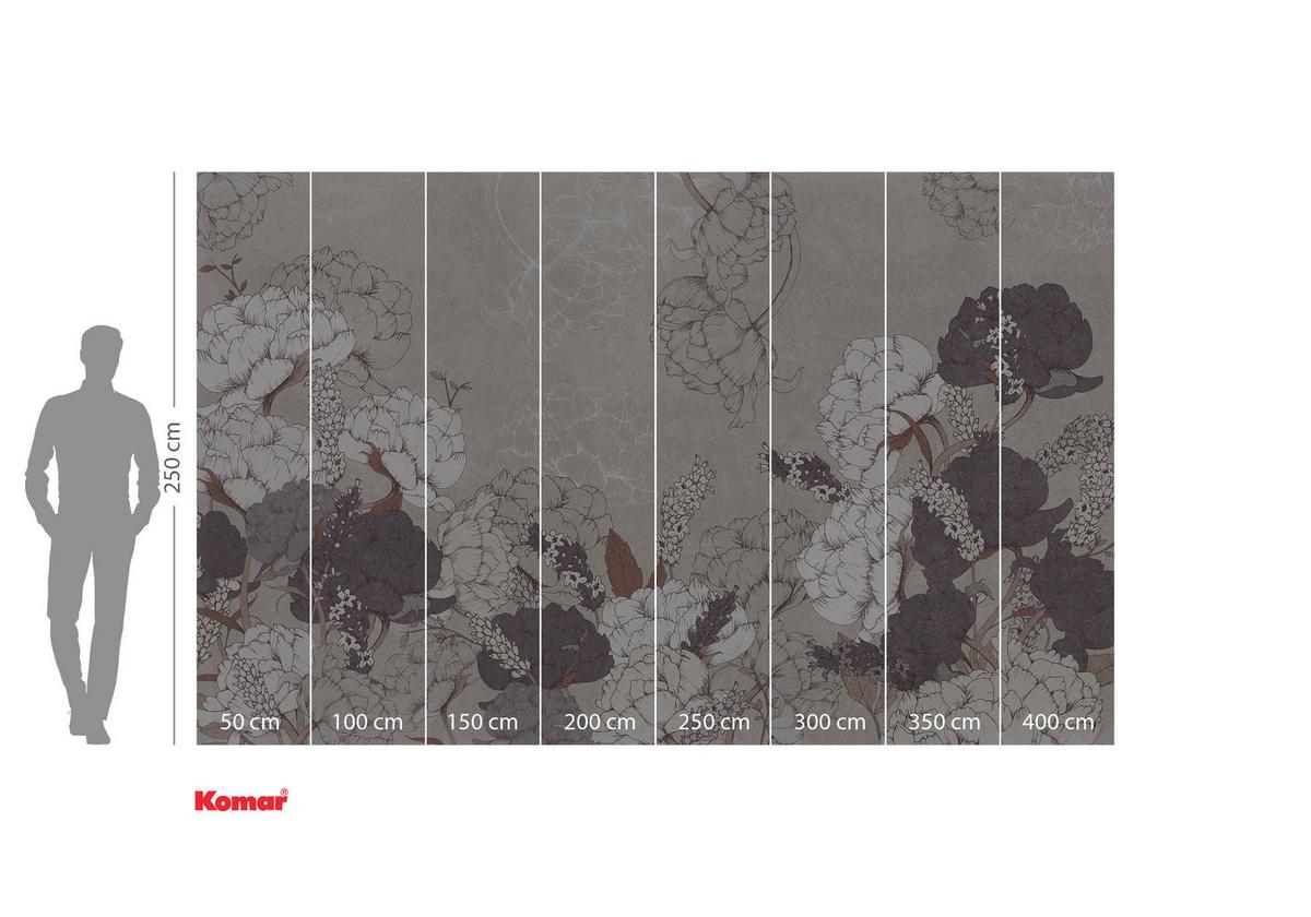 Vliestapete Beautiful Bijoux - Braun/Weiß, Basics (400/250cm) - Komar