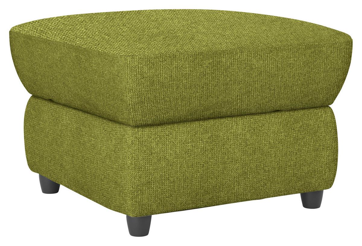 Polsterhocker Boston Mit Stauraum Grün Chenille - Schwarz/Grün, KONVENTIONELL, Textil (68/45/68cm) - Livetastic