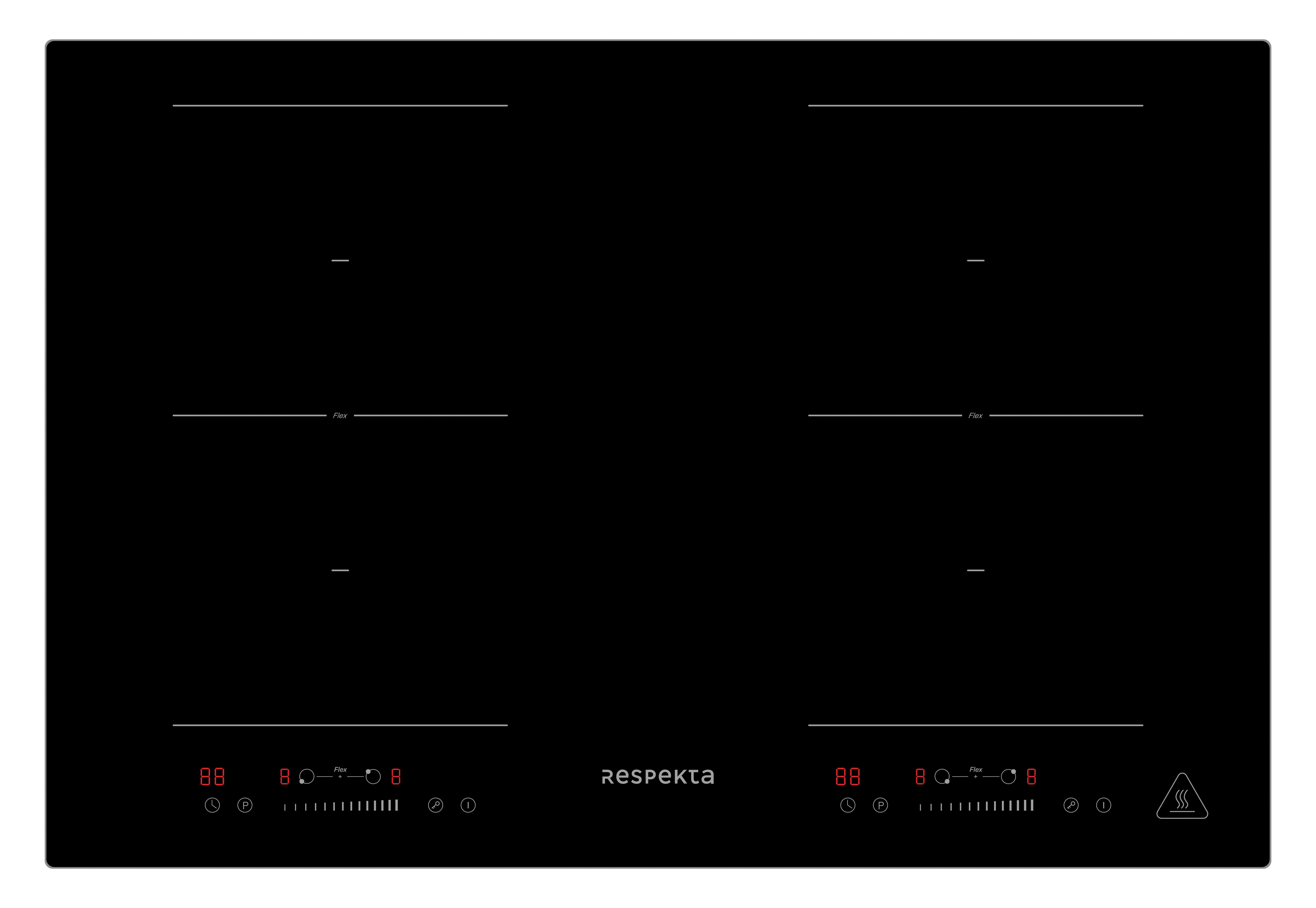 Einbauherd-Set B: 59,5 cm Elektro-Glaskeramik/ Autark - Schwarz, Trend, Glas/Metall (59,5/59/55cm) - Respekta