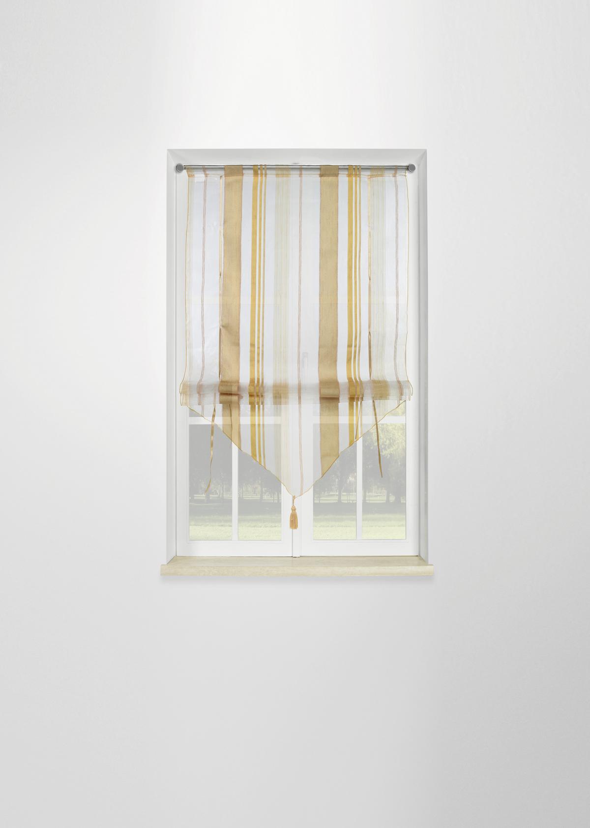 Készfüggöny Milou - barna/Pezsgő, Konventionell, textil (60/140cm) - Ondega