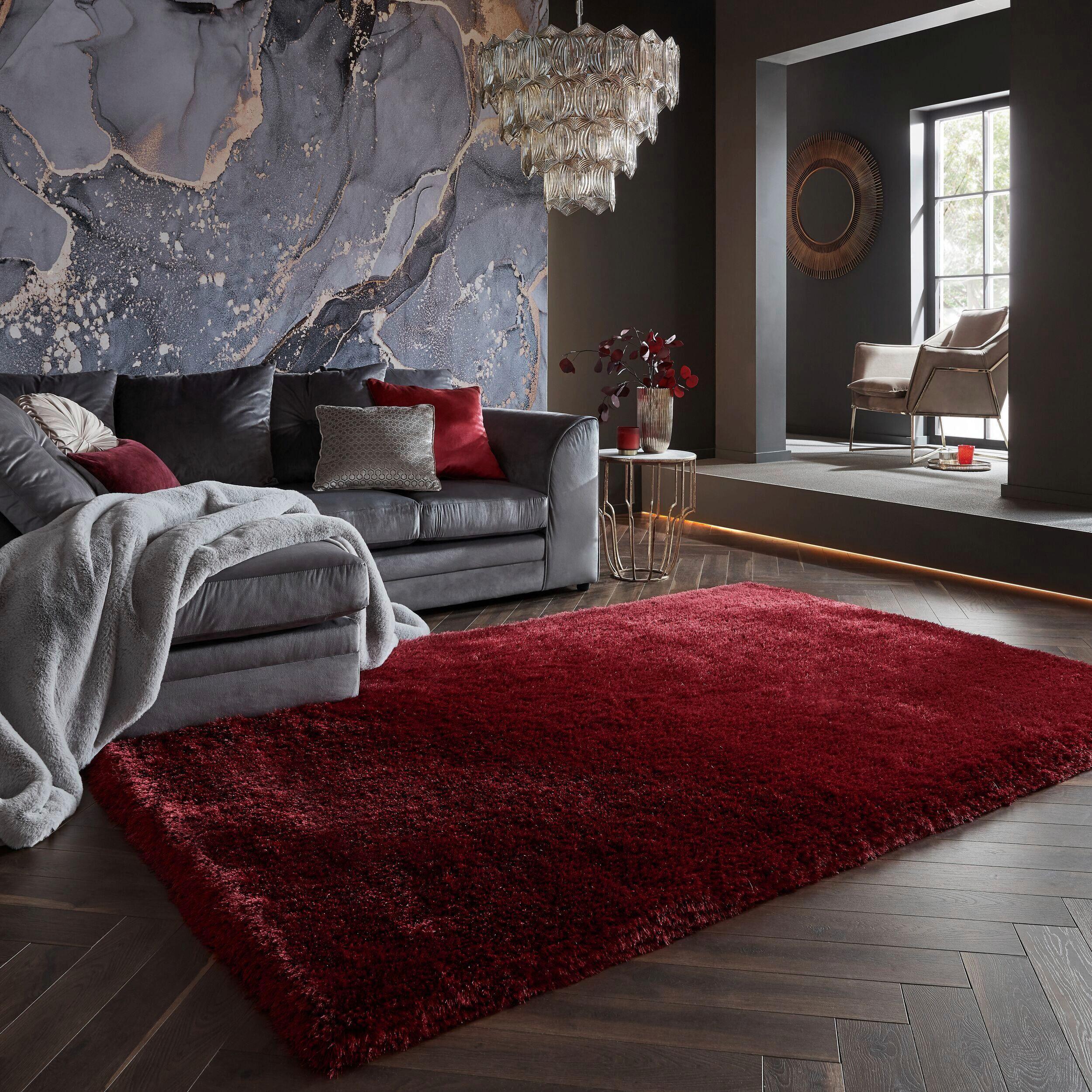 Shaggy Pearl Teppich Rot 160x230 - Rot, Basics, Textil (160/230cm)
