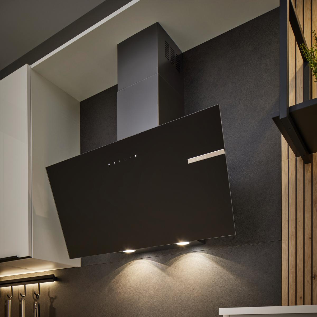 Dunstabzugshaube Dwk85dk6k - Schwarz, Design, Glas (79cm) - Bosch