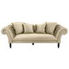 3-Sitzer-Sofa Cupido Beige Samt - Beige/Schwarz, Design, Textil (242/91/104cm) - MID.YOU