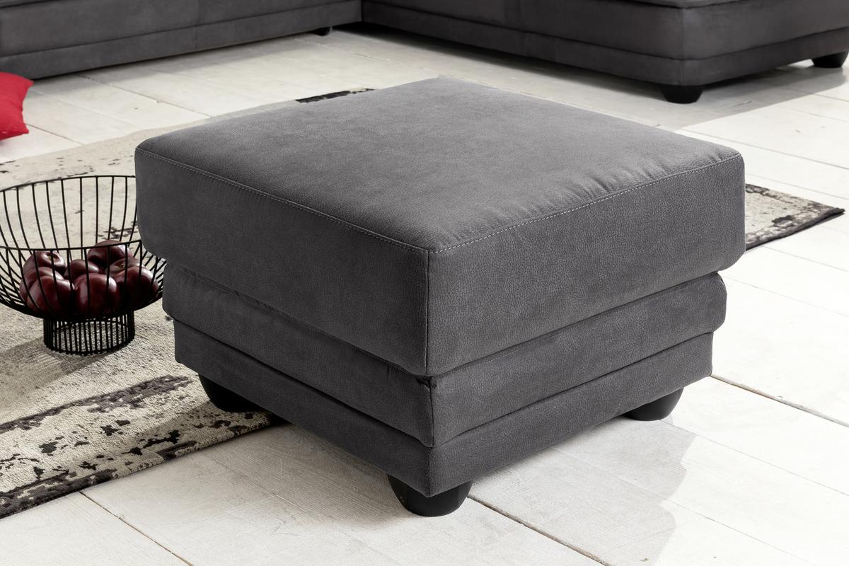 Hocker Nebolo - Anthrazit/Schwarz, Design, Textil (65/46/65cm) - Livetastic