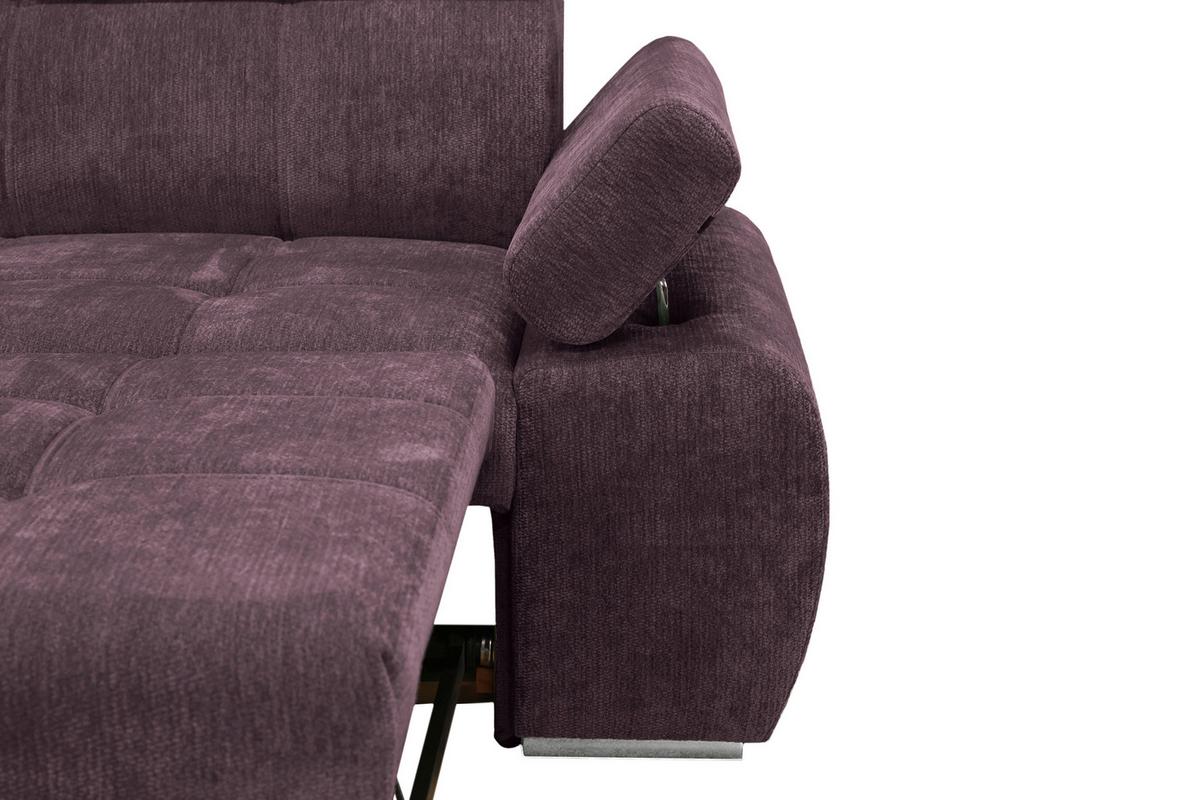 Rohová sedačka VEGAS, ľavá, černicová ženilka - strieborná/černicová, Design, drevo/textil (173/294cm)