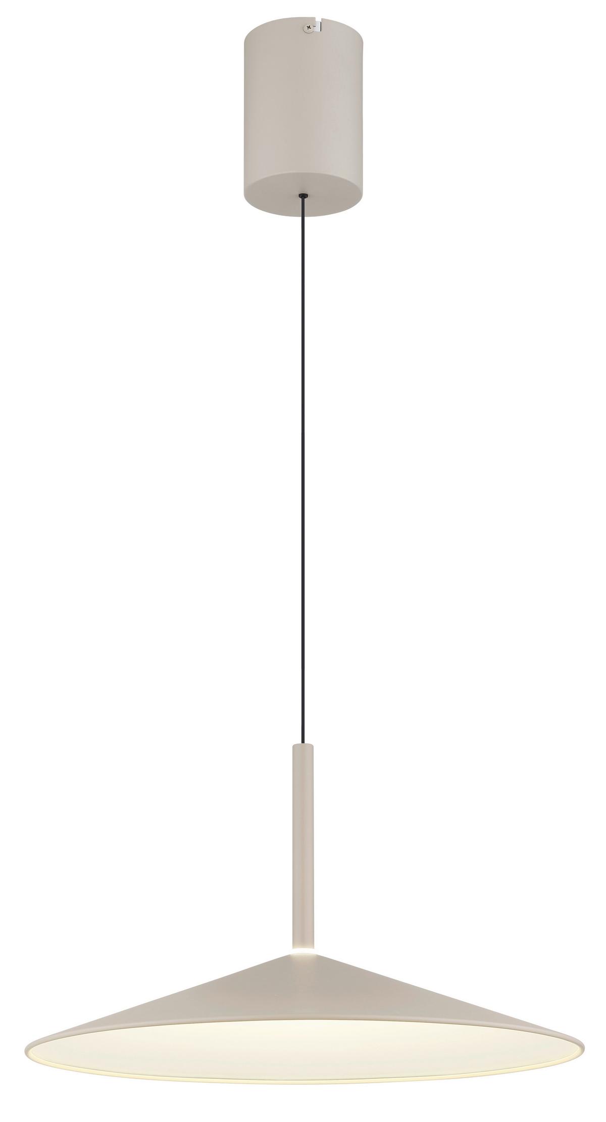 LED-HÄNGELEUCHTE Lampone - Sandfarben/Opal, Design, Kunststoff/Metall (47,5/150cm) - Globo