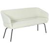 Sitzbank Serena Leinenoptik Beige, B: 160 cm - Beige/Schwarz, KONVENTIONELL, Holz/Textil (160/87/62cm)