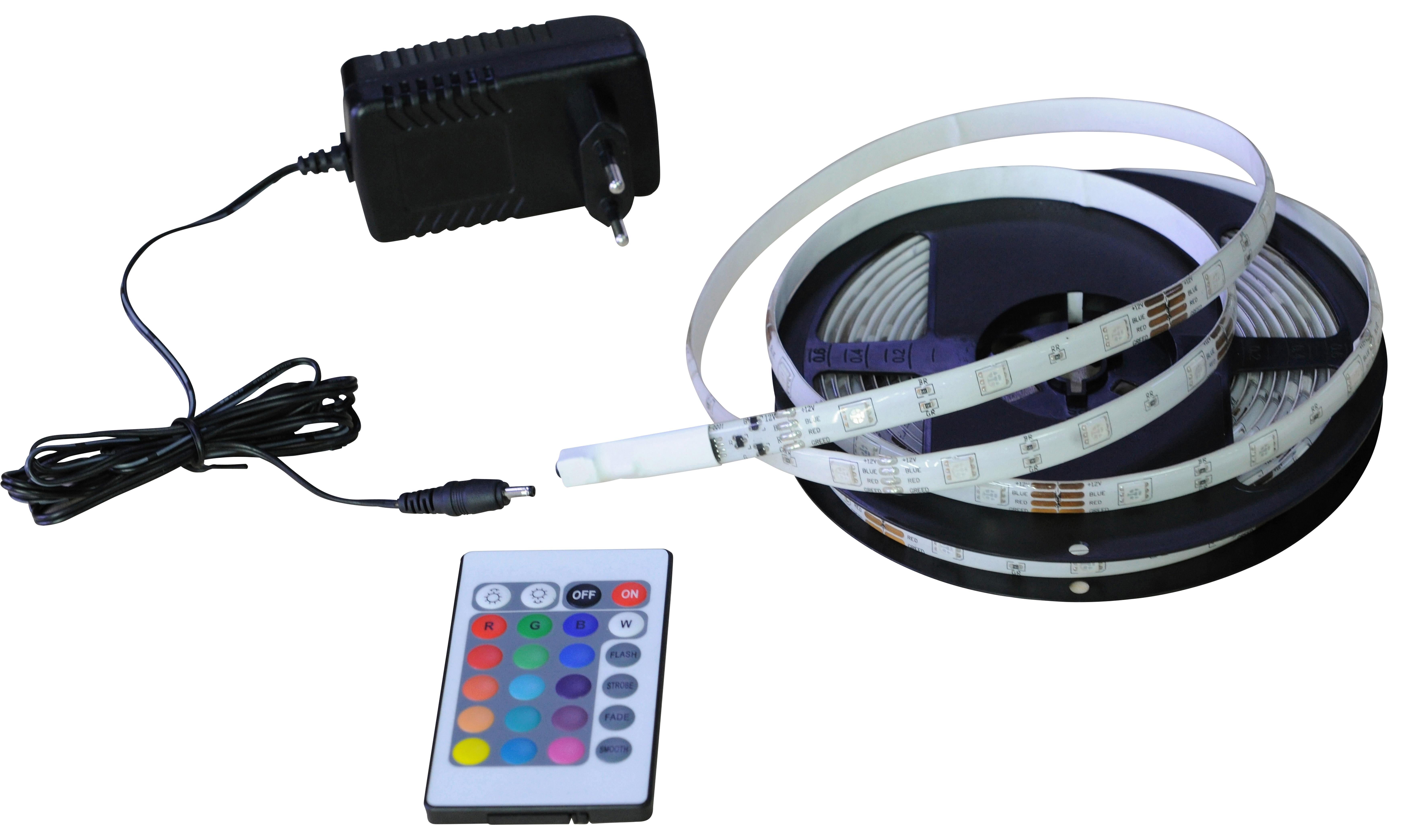 LED páska Karl, dĺžka: 500cm - bílá/vícebarevná, Romantický / Rustikální, plast (500cm) - Mömax