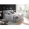 Boxspring postel  GRANADA šedá 180x200 cm - šedá/černá, Basics, textil/plast (180/200cm) - MID.YOU
