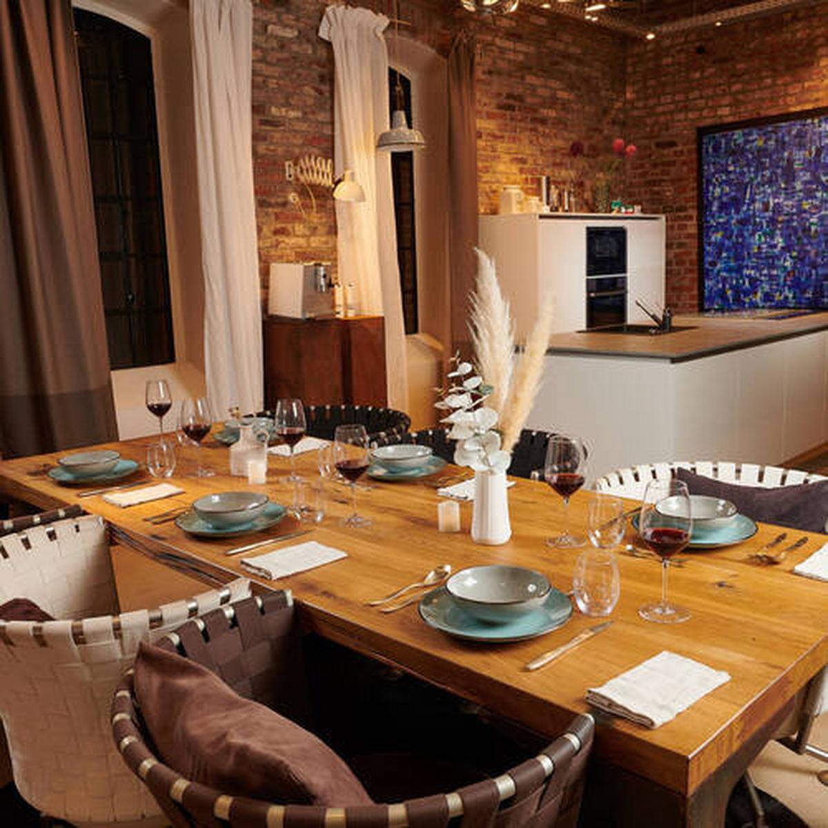 Kombiservice Metallic Rim 4 Personen Geschirr Set - Blau, Basics, Keramik (34/31,5/32cm) - Mäser