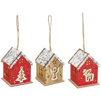 LED-DEKOLEUCHTE RUDI - Rot/Naturfarben, Basics, Holz (9,3/7/6,5cm) - James Wood