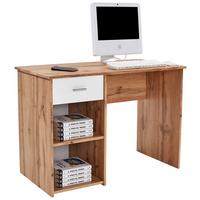 Schreibtisch Mit Stauraum B 110 Cm H 75cm Kubek 2, Eiche Dekor - Eichefarben/Weiß, MODERN, Holzwerkstoff (110/75/50cm)