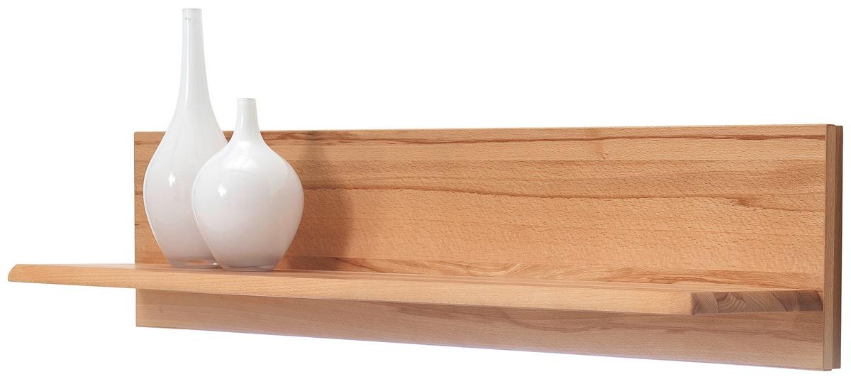 Wohnkombination teilmassiv 4--teilig. Sena Buchefarben - Buchefarben, Design, Glas/Holz (303/209/51cm) - Livetastic