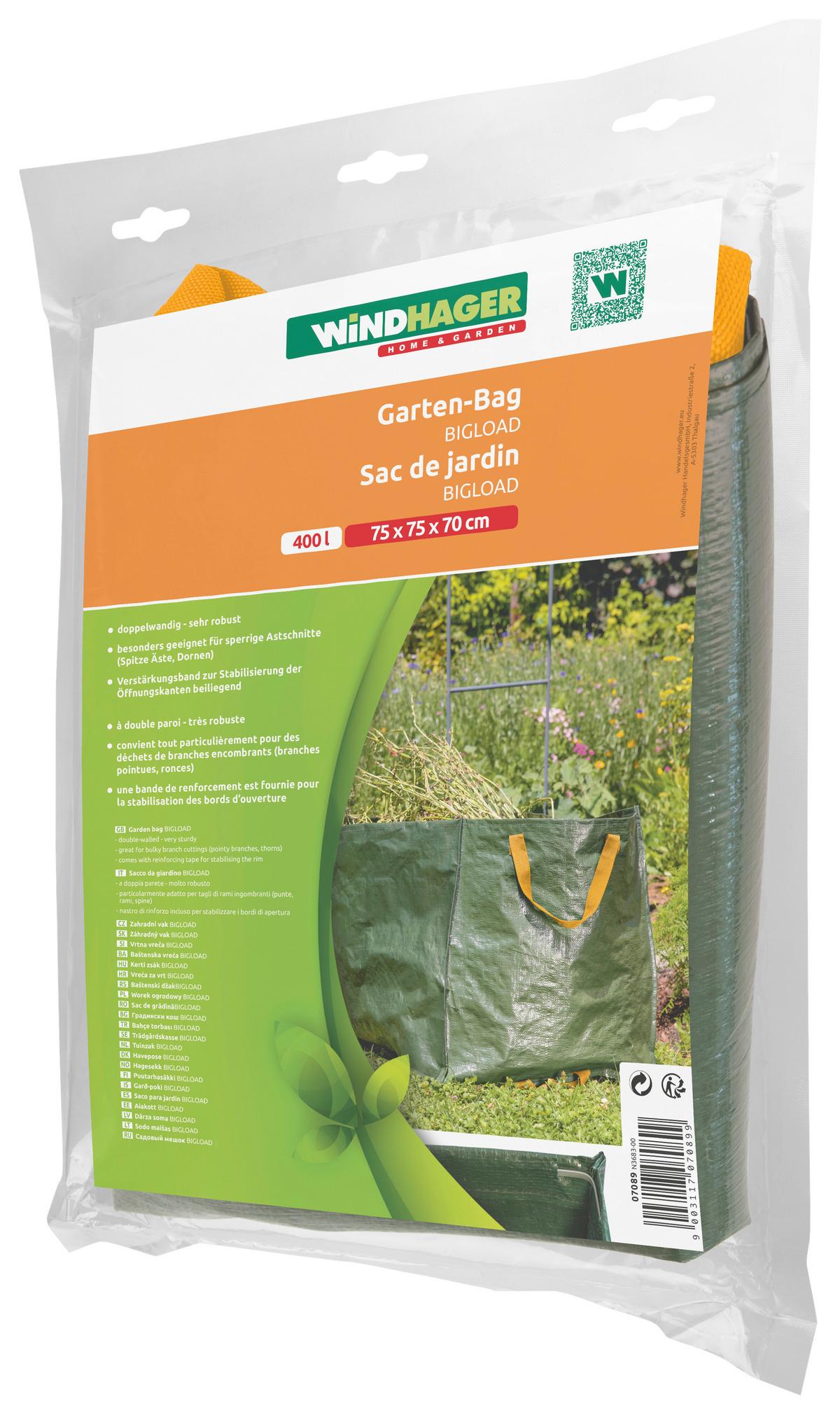Gartenabfallsack 400 L Faltbar Kunststoff 75x75x70 cm Grün - Grün, Basics (400l)