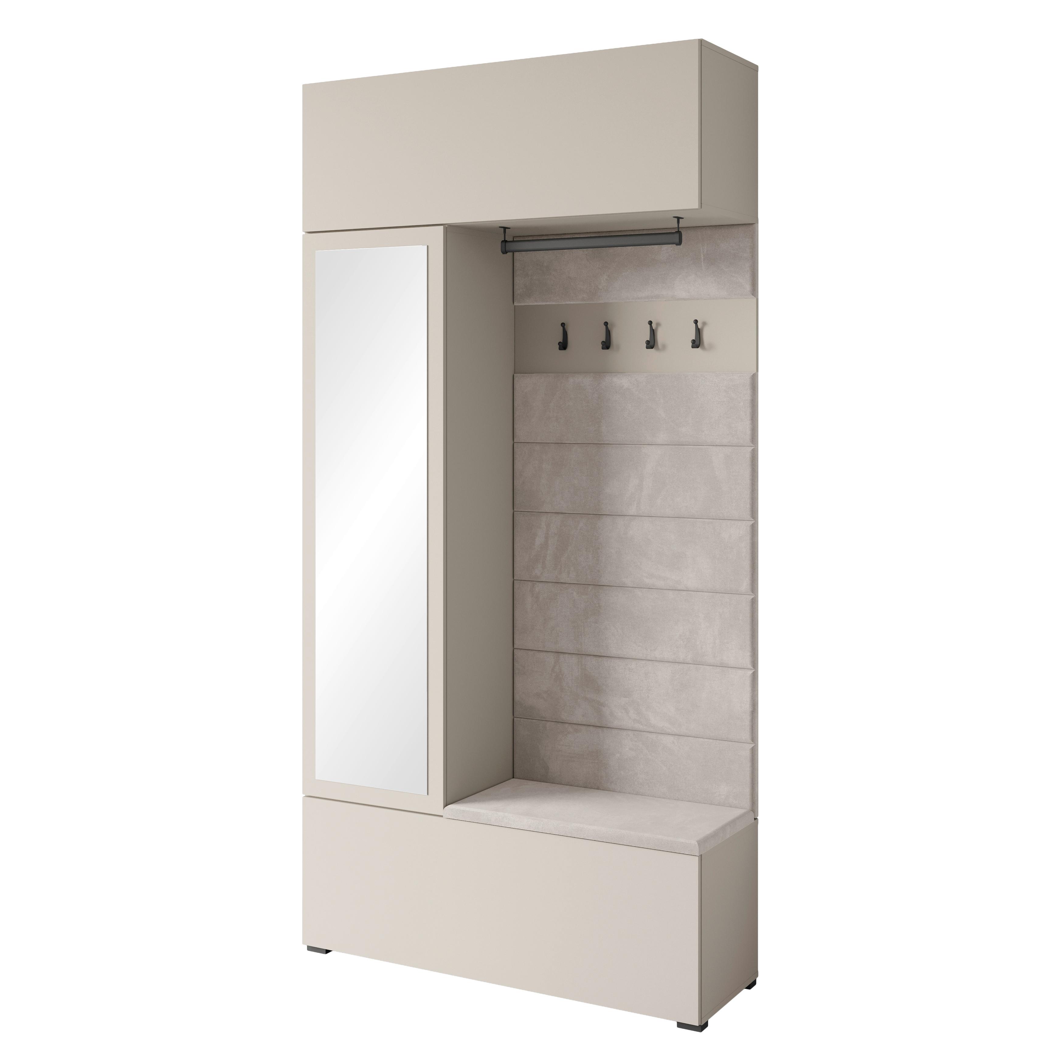 ŠATNA GARDEROBE TEJO - kašmírová/béžová, Design, kompozitní dřevo (115/231,9/37,5cm) - Livetastic