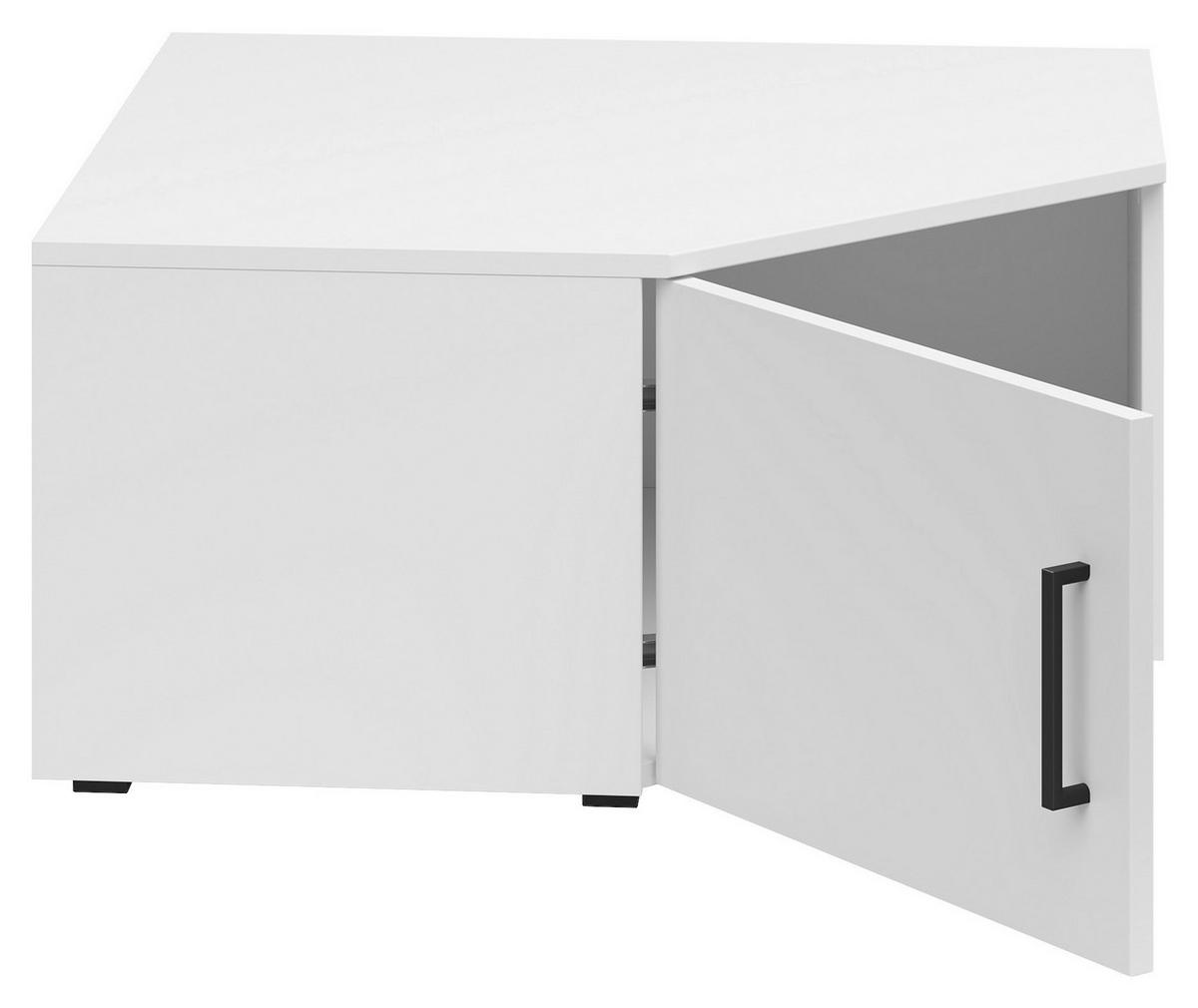 Nástavec na skříň MULTISTAURAUM š: 101 cm - bílá/černá, Moderní, kompozitní dřevo/plast (71,5/71,5cm)